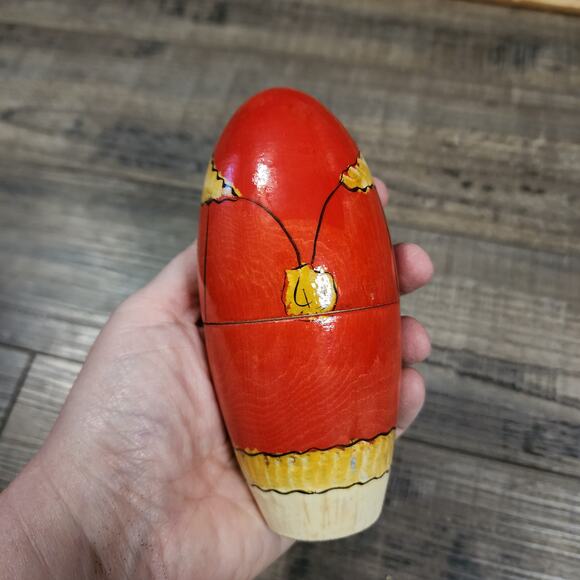 Vintage Santa wooden Nesting Dolls see pics for wear E - Picture 5 of 16